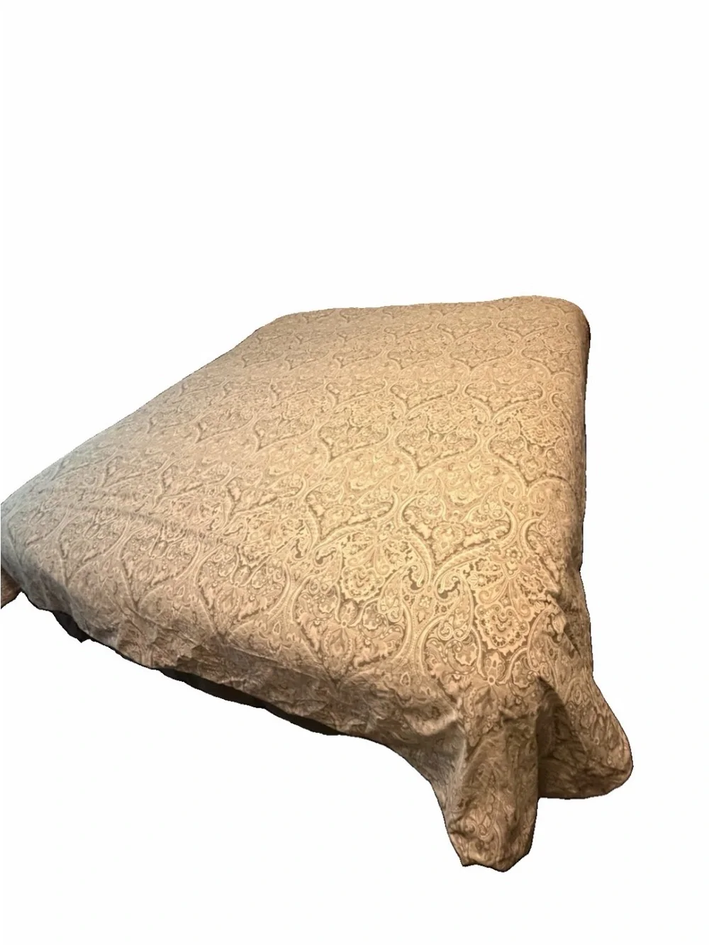 Pottery Barn Caesarea Duvet Cover King Size Euro Pillow Sham Paisley Grey Tan